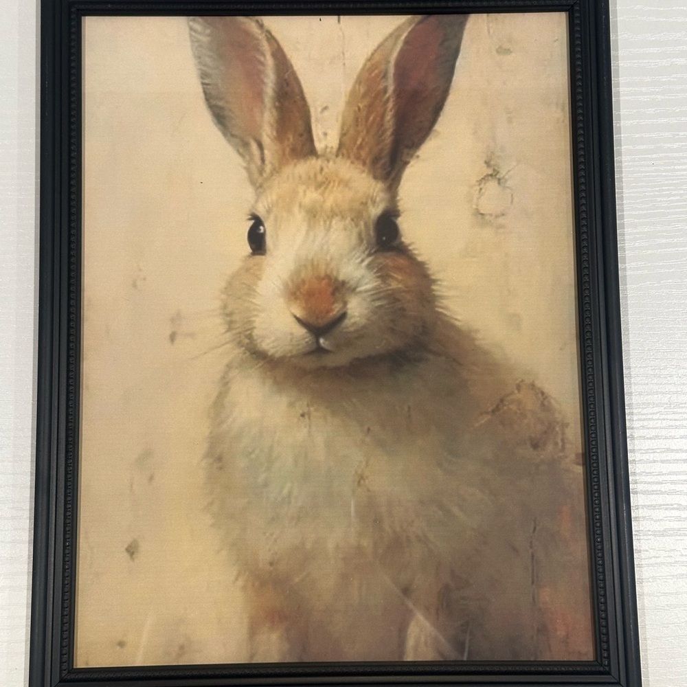 Print of painting of jackrabbit bunny spring Easter home decor 8x10 inches